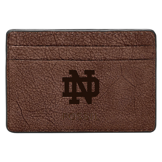 Men's Fossil  Brown Notre Dame Fighting Irish Steven Card Case