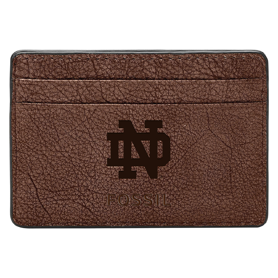 Men's Fossil  Brown Notre Dame Fighting Irish Steven Card Case