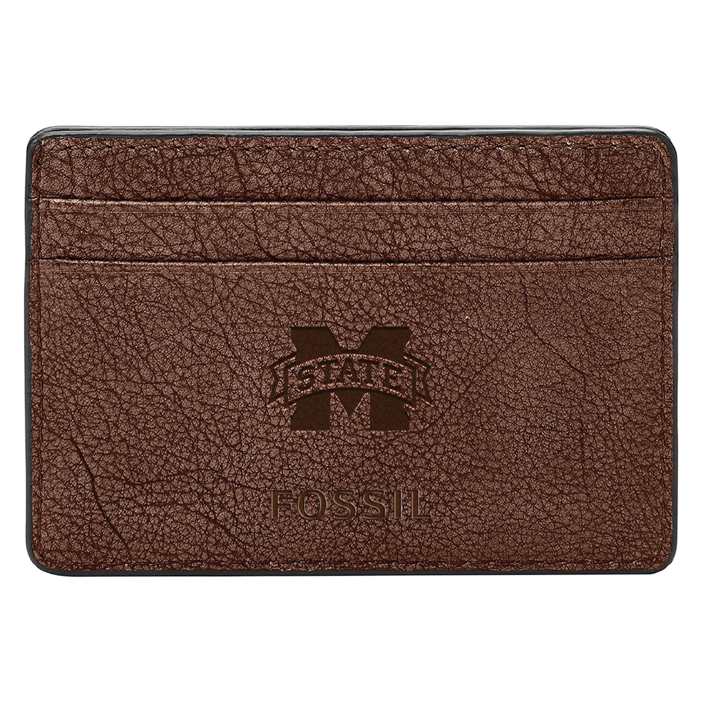 Men's Fossil  Brown Mississippi State Bulldogs Steven Card Case