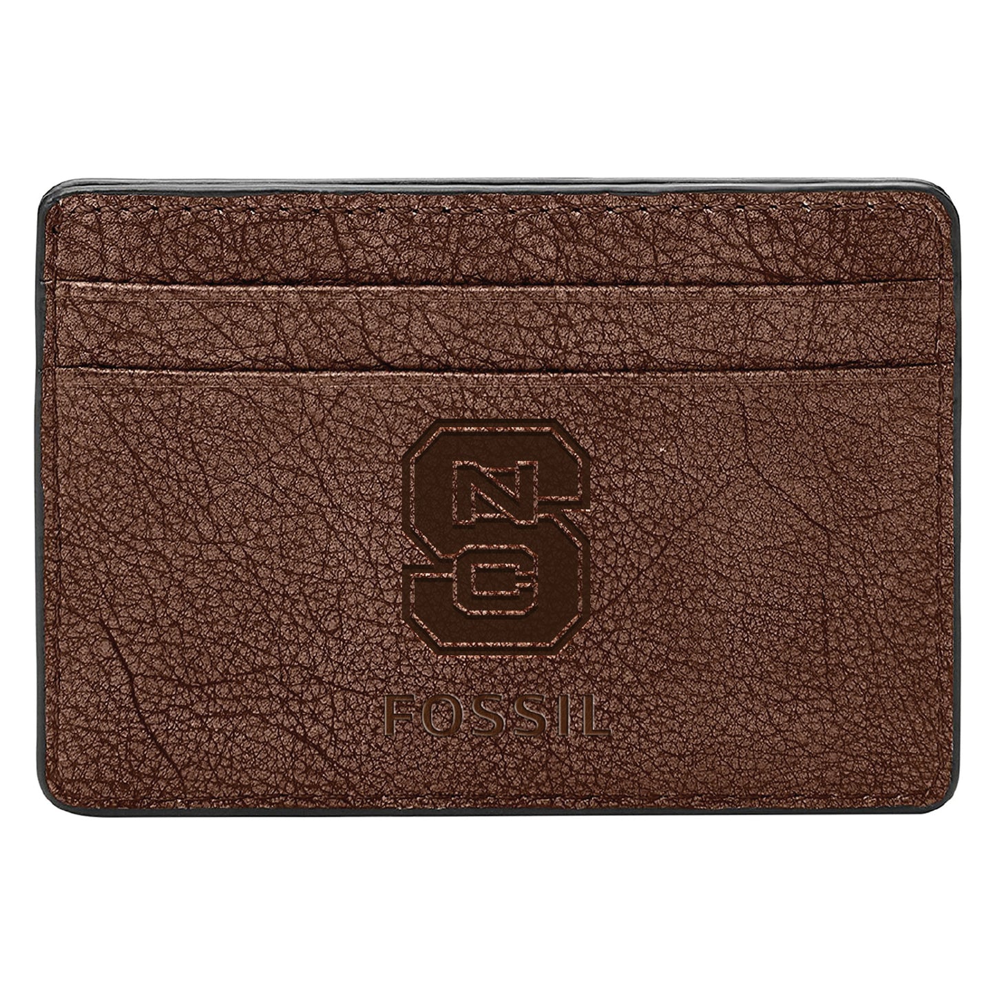 Men's Fossil  Brown NC State Wolfpack Steven Card Case