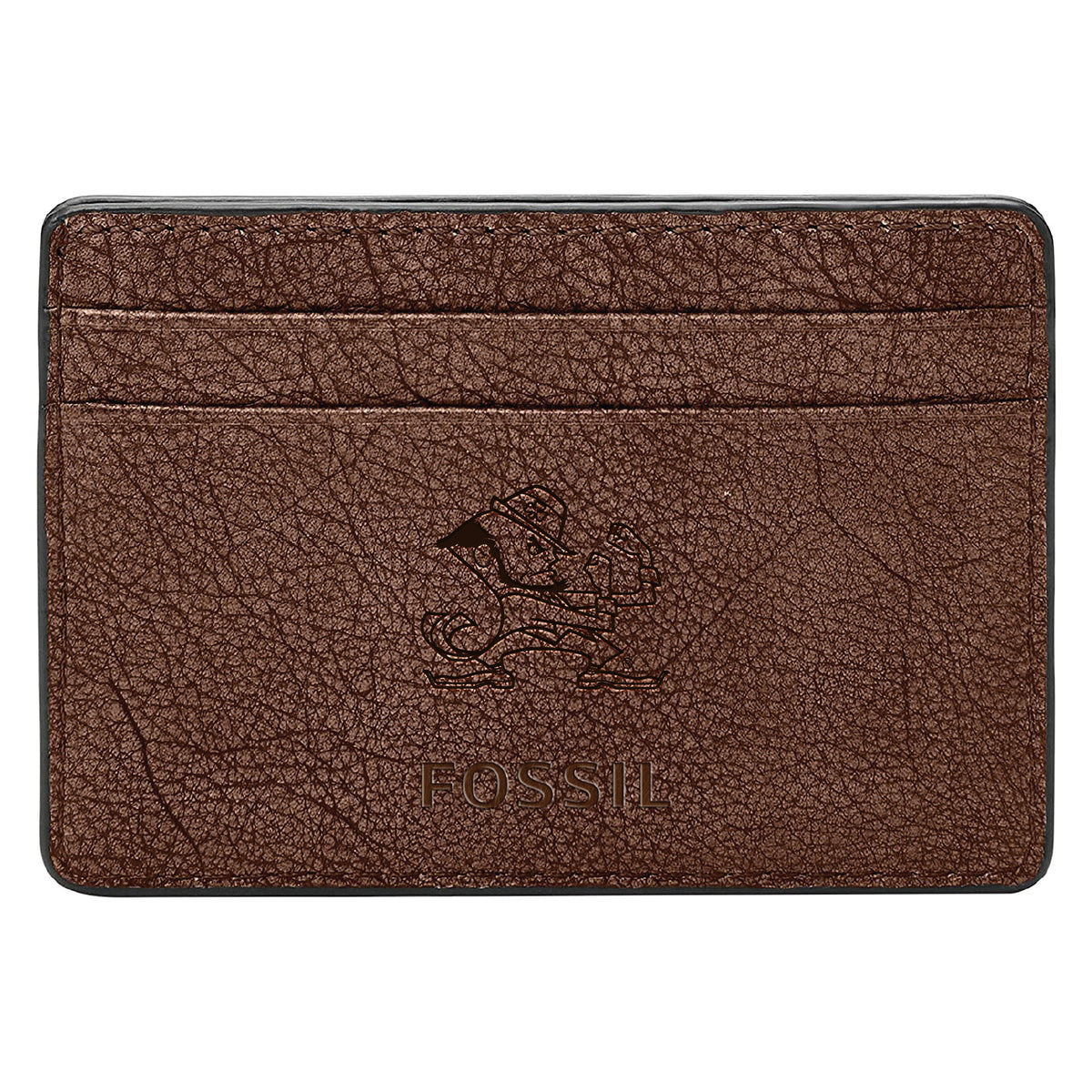 Men's Fossil  Brown Notre Dame Fighting Irish Steven Card Case