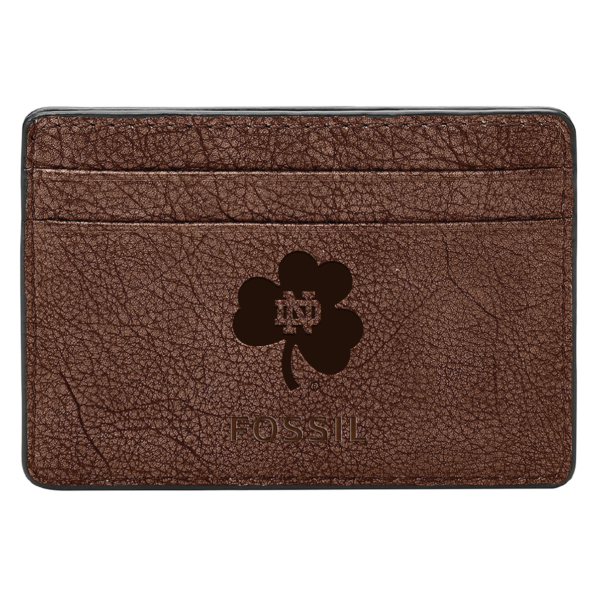 Men's Fossil  Brown Notre Dame Fighting Irish Steven Card Case