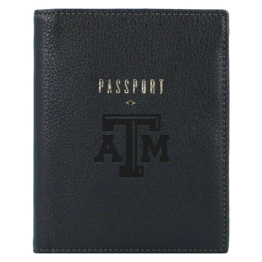 Fossil  Black Texas A&M Aggies Travel RFID Passport Case