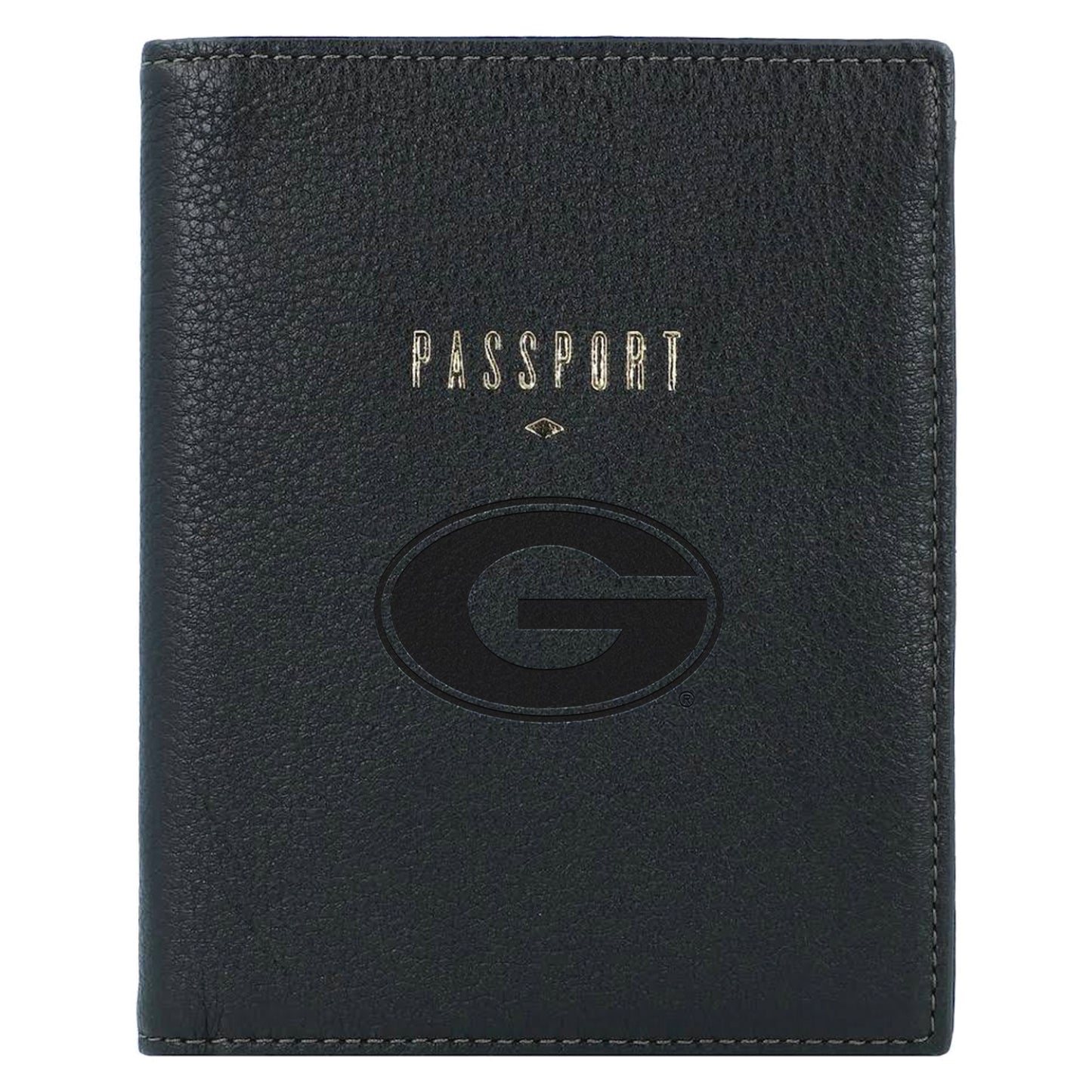 Fossil  Black Georgia Bulldogs Travel RFID Passport Case