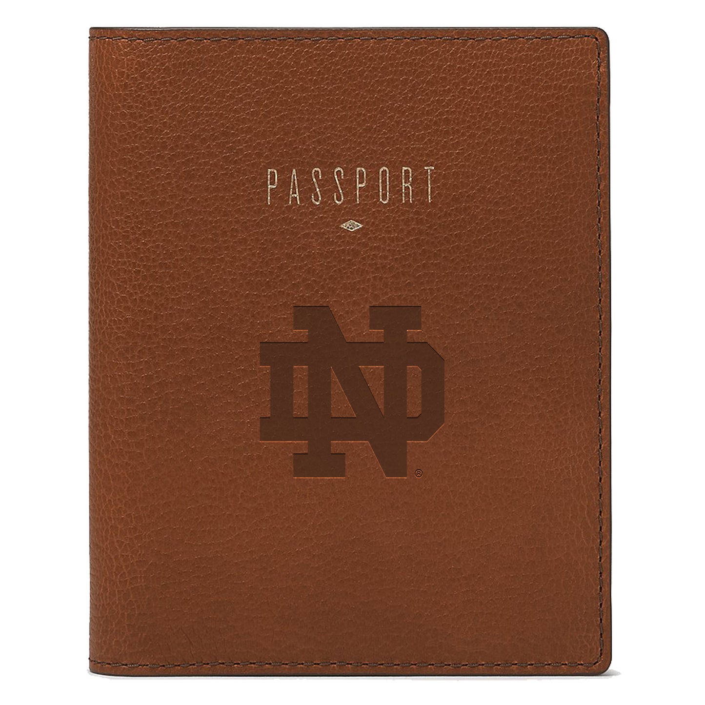 Fossil  Brown Notre Dame Fighting Irish Travel RFID Passport Case