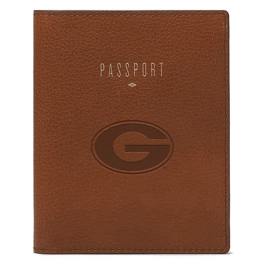 Fossil  Brown Georgia Bulldogs Travel RFID Passport Case