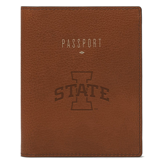 Fossil  Brown Iowa State Cyclones Travel RFID Passport Case