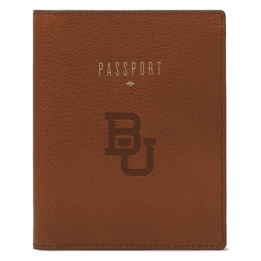 Fossil  Brown Baylor Bears Travel RFID Passport Case