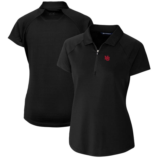 Women's Cutter & Buck  Black Nebraska Huskers  DryTec Forge Stretch Polo