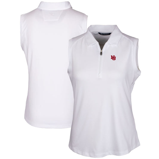 Women's Cutter & Buck  White Nebraska Huskers  DryTec Forge Stretch Sleeveless Polo