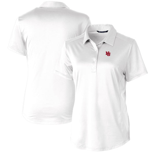Women's Cutter & Buck  White Nebraska Huskers  DryTec Prospect Textured Stretch Polo