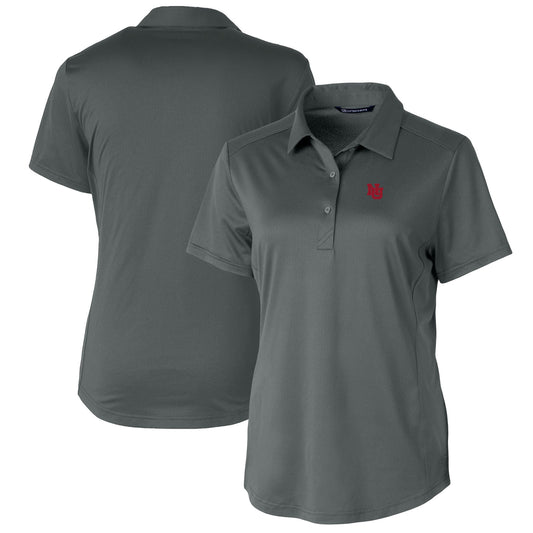 Women's Cutter & Buck  Gray Nebraska Huskers  DryTec Prospect Textured Stretch Polo