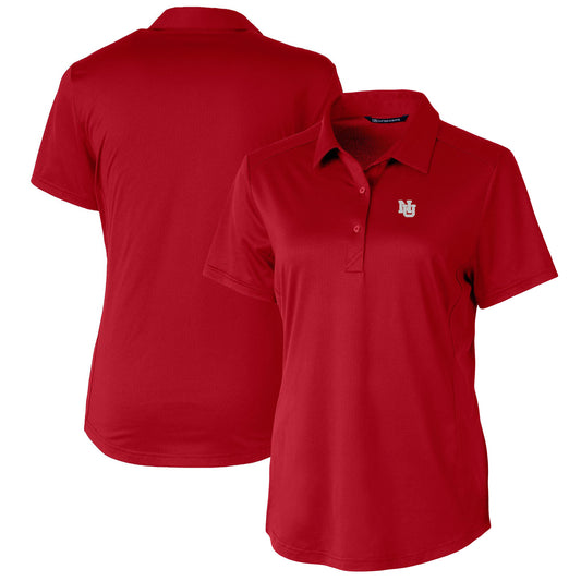 Women's Cutter & Buck  Scarlet Nebraska Huskers DryTec Prospect Textured Stretch Polo