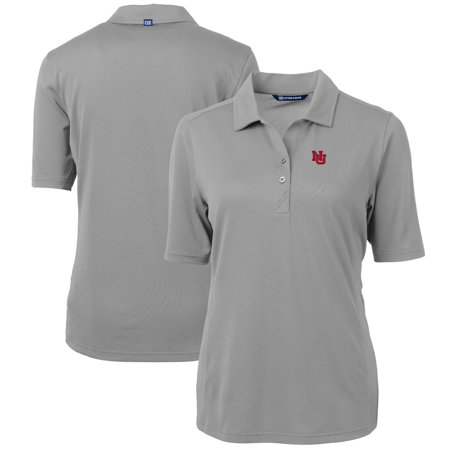 Women's Cutter & Buck  Gray Nebraska Huskers Virtue Eco Pique Recycled Polo