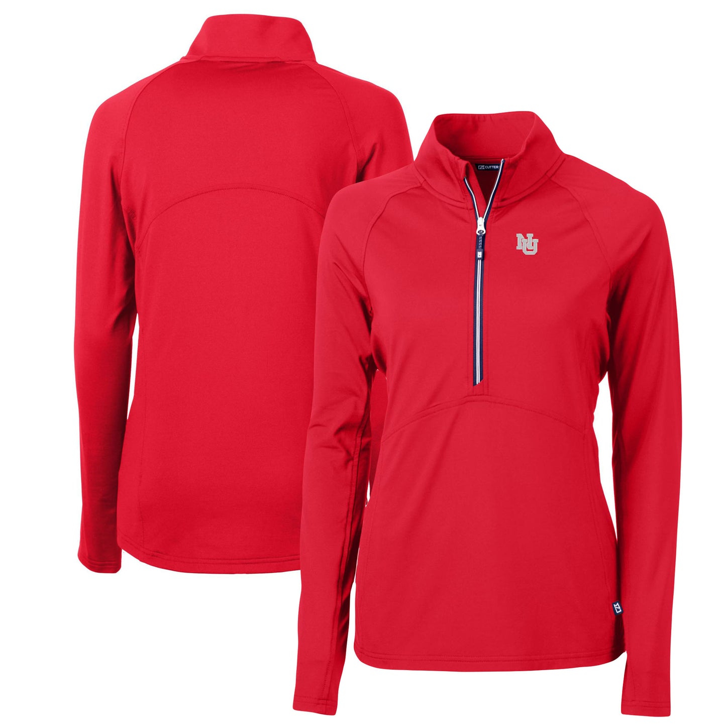 Women's Cutter & Buck  Scarlet Nebraska Huskers Adapt Eco Knit Stretch Recycled Half-Zip Pullover Top