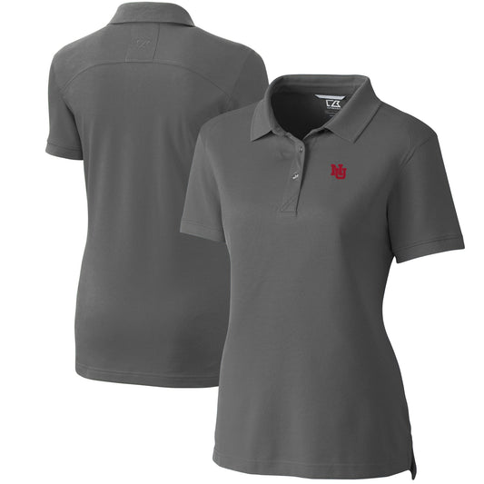 Women's Cutter & Buck Gray Nebraska Huskers Advantage DryTec Tri-Blend Pique Polo