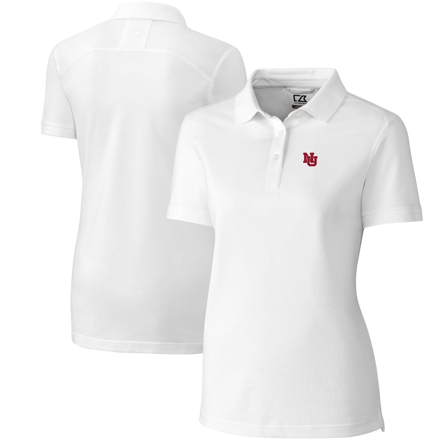 Women's Cutter & Buck White Nebraska Huskers Advantage DryTec Tri-Blend Pique Polo