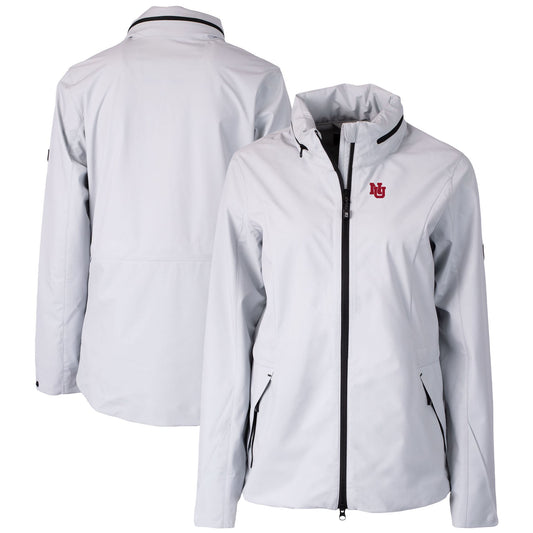 Women's Cutter & Buck White Nebraska Huskers Vapor Water Repellent Stretch Full-Zip Rain Jacket