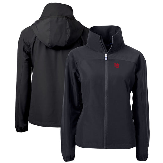 Women's Cutter & Buck Black Nebraska Huskers Charter Full-Zip Jacket