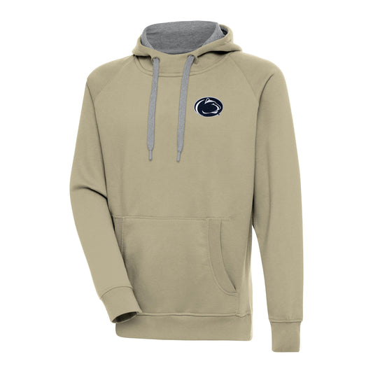 Men's Antigua  Khaki Penn State Nittany Lions Victory Raglan Pullover Hoodie