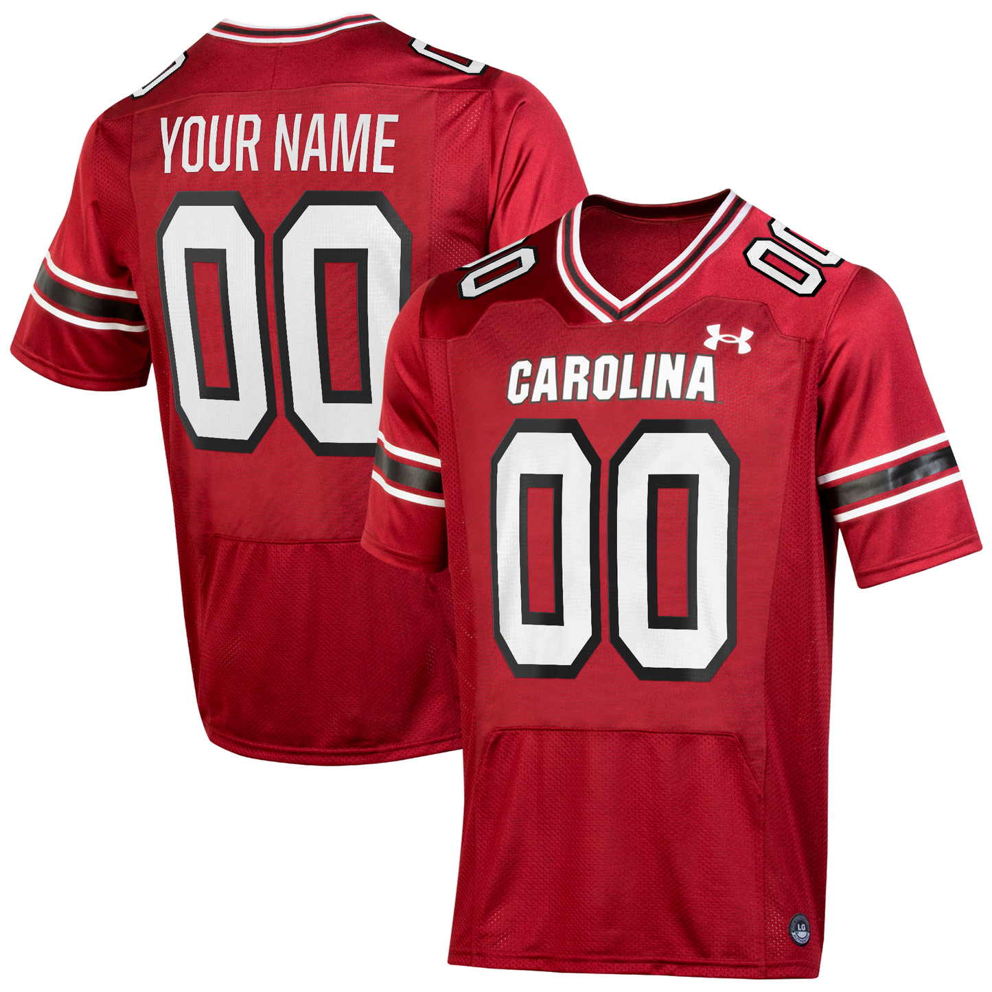 Men's Under Armour  Garnet South Carolina Gamecocks Custom Replica Football Jersey