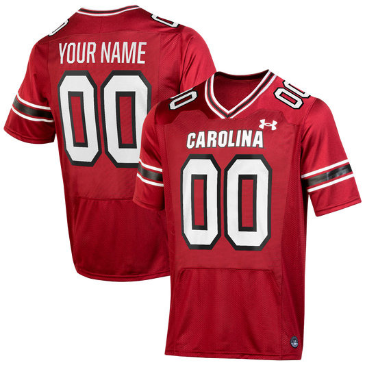 Men's Under Armour  Garnet South Carolina Gamecocks Custom Replica Football Jersey