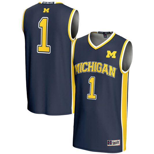 Unisex GameDay Greats #1 Navy Michigan Wolverines Lightweight Basketball Jersey