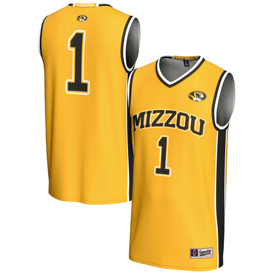 Youth GameDay Greats #1 Gold Missouri Tigers Lightweight Basketball Jersey