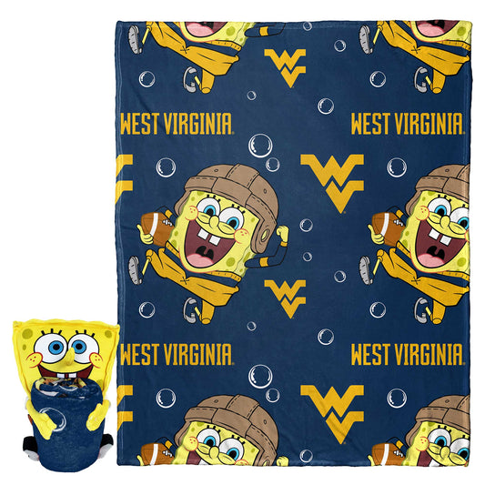 The Northwest Group West Virginia Mountaineers Spongebob Squarepants Hugger Blanket