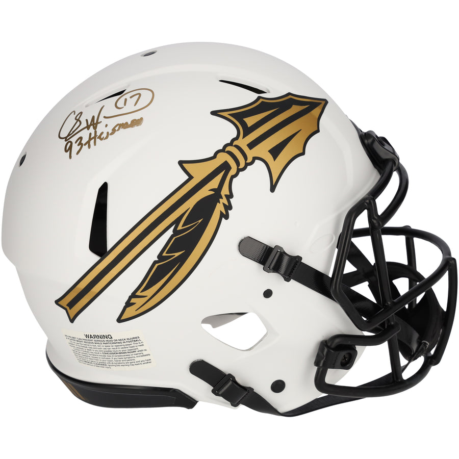 Charlie Ward Florida State Seminoles Autographed Riddell Lunar Eclipse Speed Authentic Helmet with "93 Heisman" Inscription