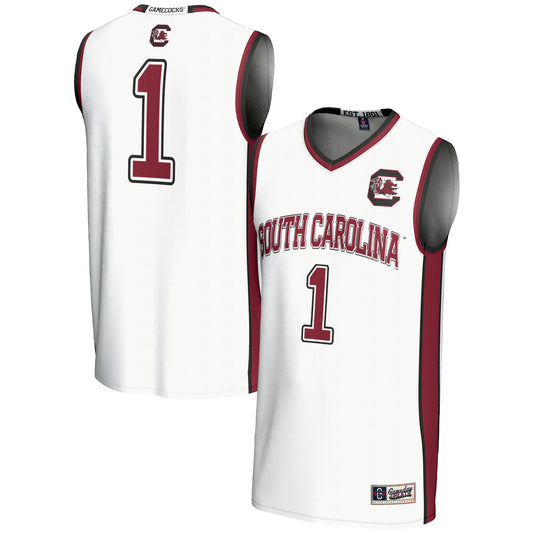 Unisex GameDay Greats #1 White South Carolina Gamecocks Lightweight Basketball Jersey