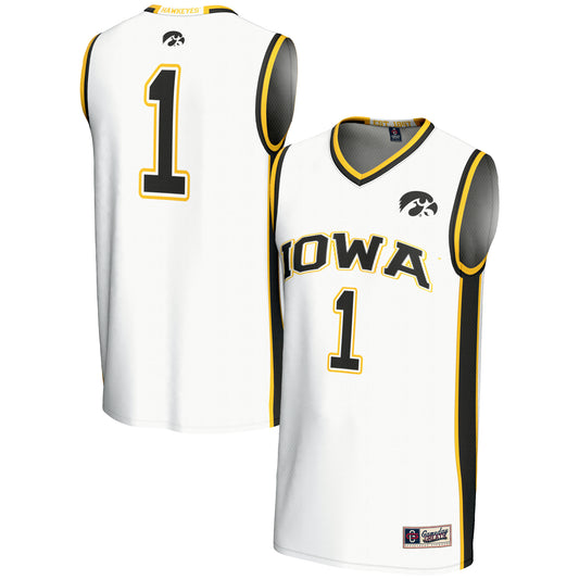 Unisex GameDay Greats #1 White Iowa Hawkeyes Lightweight Basketball Jersey