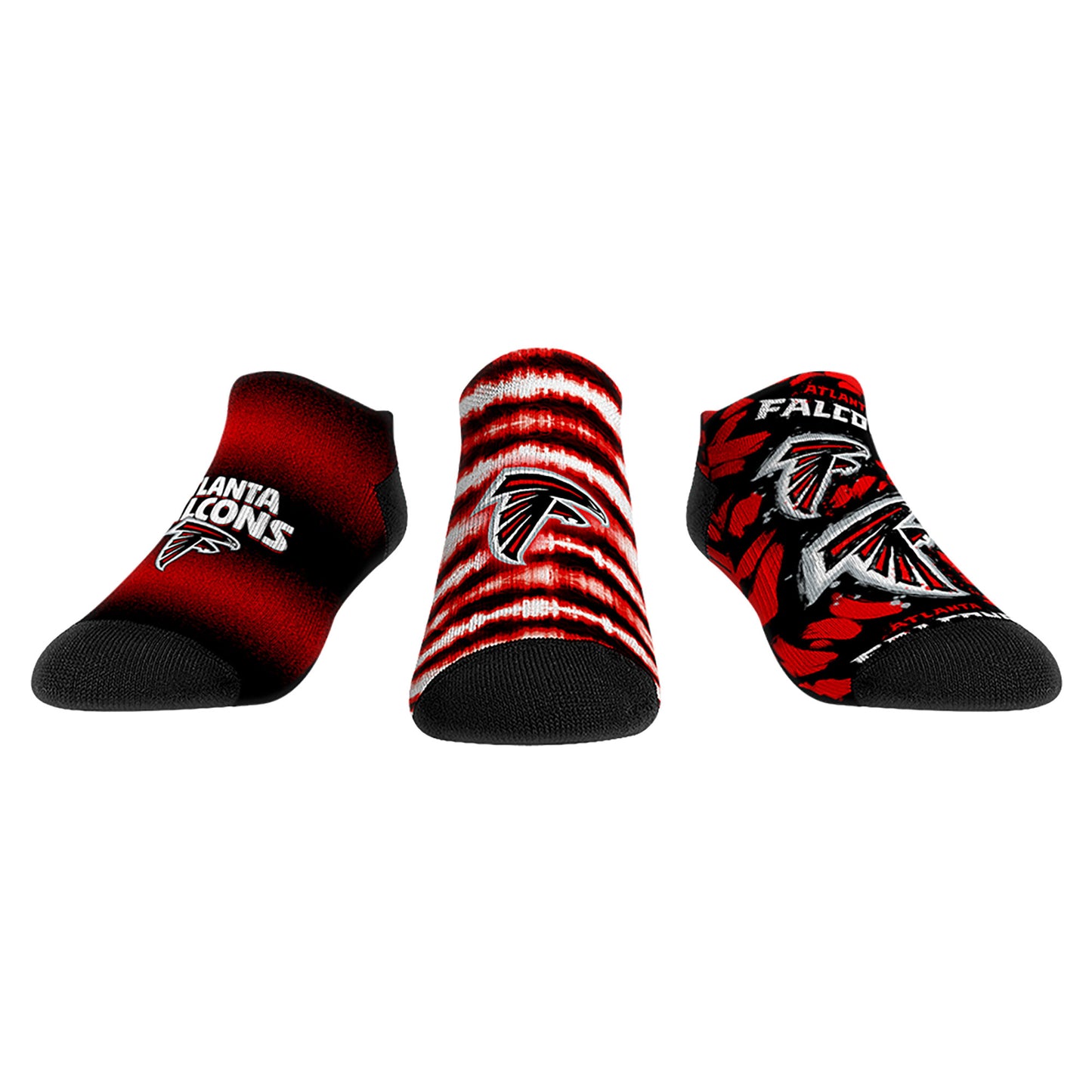 Unisex Rock Em Socks Atlanta Falcons Make Some Noise Three-Pack Low-Cut Socks Set