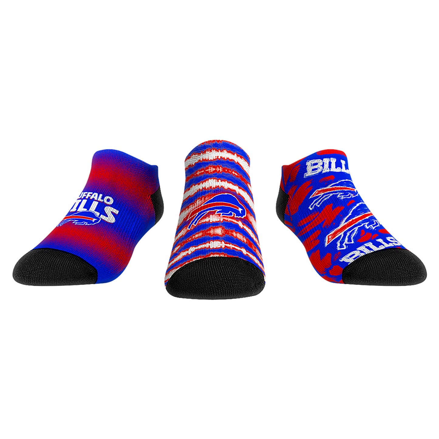 Unisex Rock Em Socks Buffalo Bills Make Some Noise Three-Pack Low-Cut Socks Set