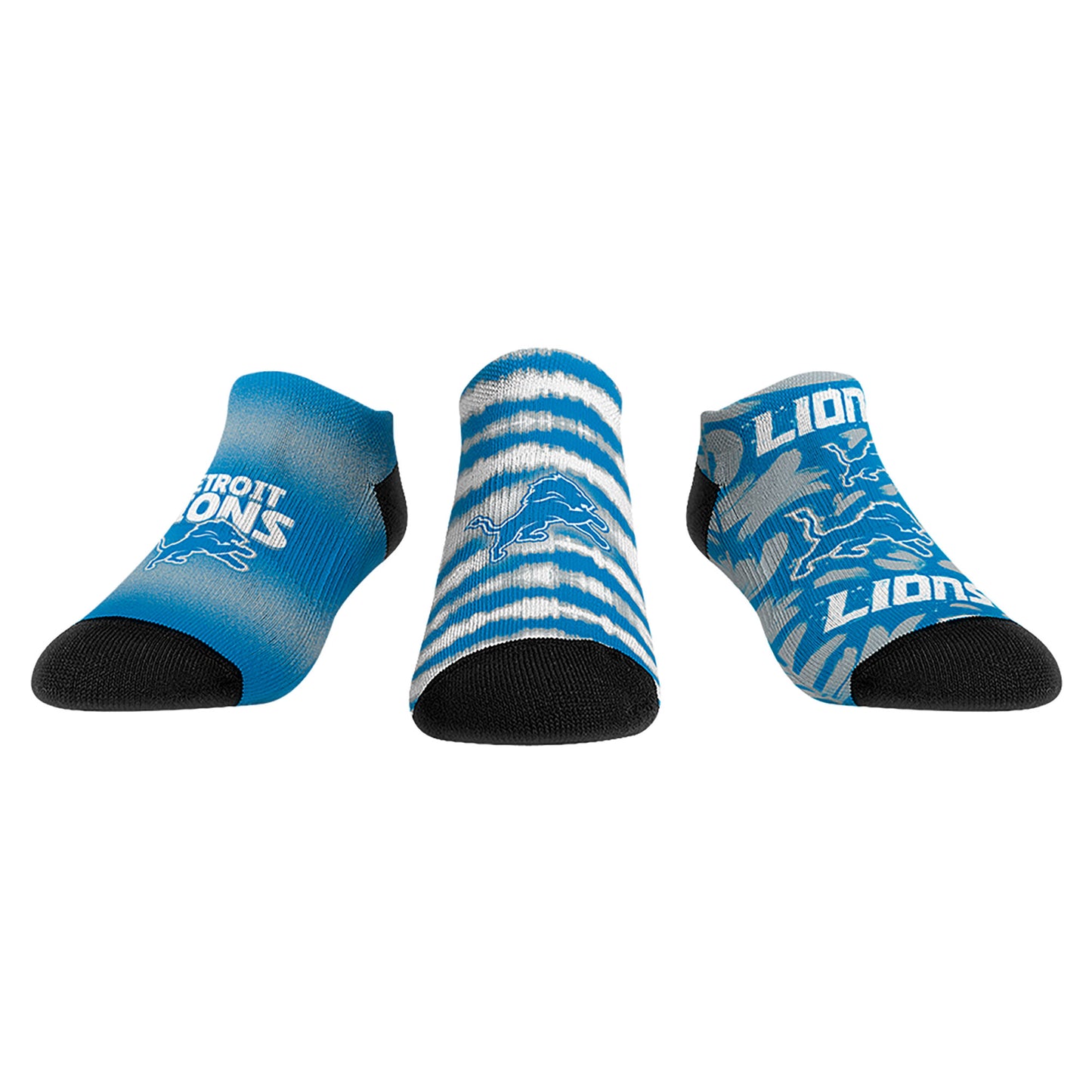 Unisex Rock Em Socks Detroit Lions Make Some Noise Three-Pack Low-Cut Socks Set