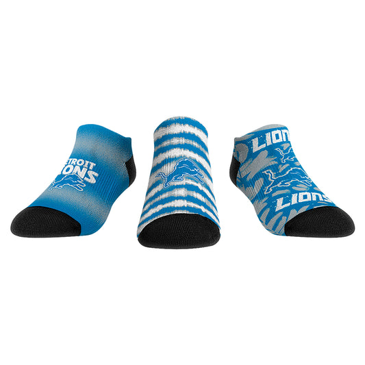 Unisex Rock Em Socks Detroit Lions Make Some Noise Three-Pack Low-Cut Socks Set