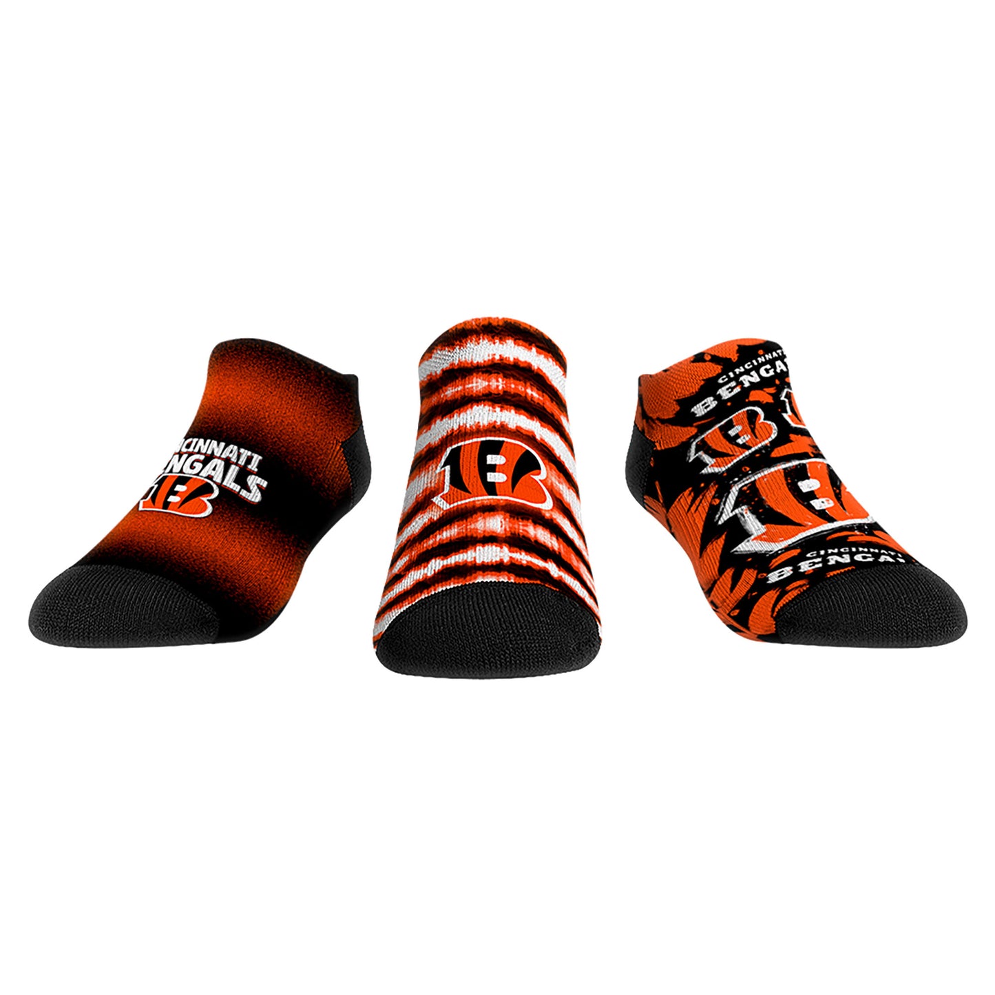 Unisex Rock Em Socks Cincinnati Bengals Make Some Noise Three-Pack Low-Cut Socks Set