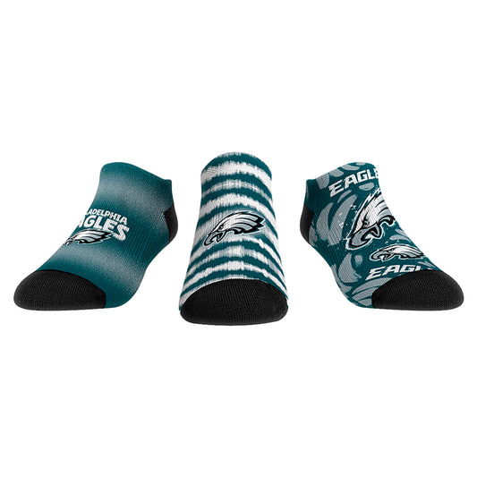 Unisex Rock Em Socks Philadelphia Eagles Make Some Noise Three-Pack Low-Cut Socks Set