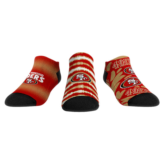 Unisex Rock Em Socks San Francisco 49ers Make Some Noise Three-Pack Low-Cut Socks Set