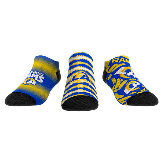 Unisex Rock Em Socks Los Angeles Rams Make Some Noise Three-Pack Low-Cut Socks Set