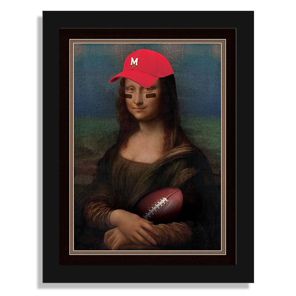 Maryland Terrapins 12" x 16" Mona Lisa Fan Framed Fine Art Print