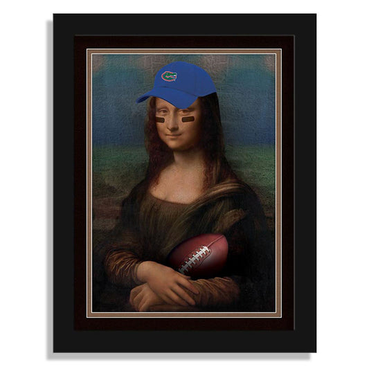 Florida Gators 12" x 16" Mona Lisa Fan Framed Fine Art Print