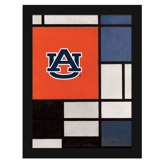 Auburn Tigers 12" x 16" Team Composition Framed Fine Art Print