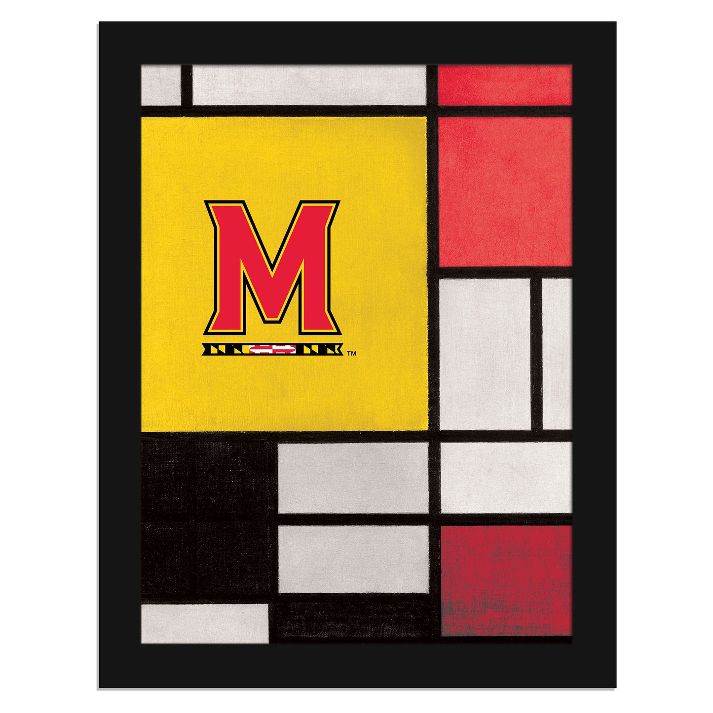 Maryland Terrapins 12" x 16" Team Composition Framed Fine Art Print