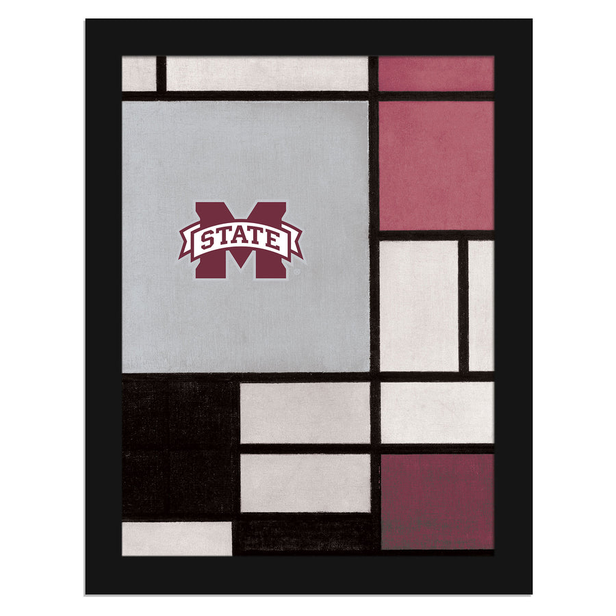 Mississippi State Bulldogs 12" x 16" Team Composition Framed Fine Art Print