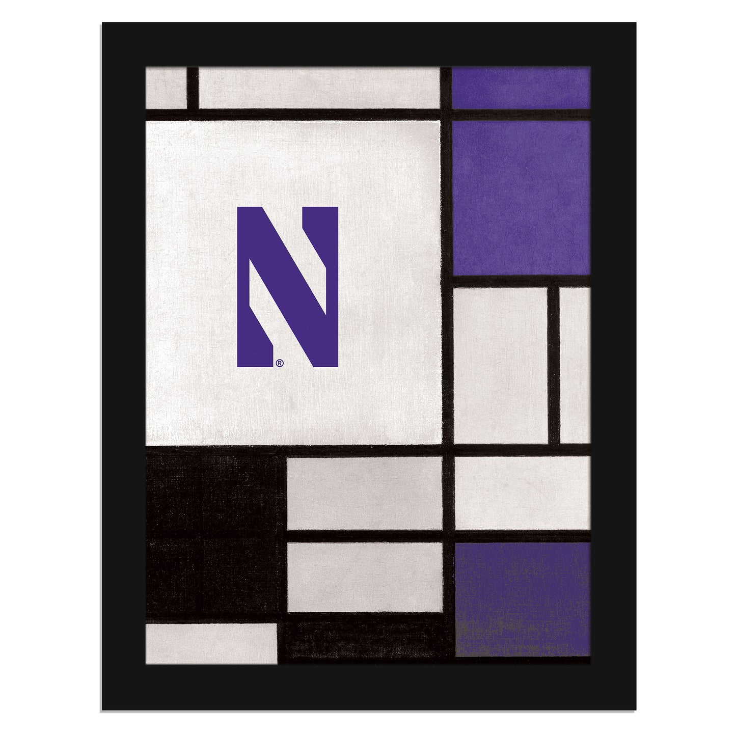 Northwestern Wildcats 12" x 16" Team Composition Framed Fine Art Print