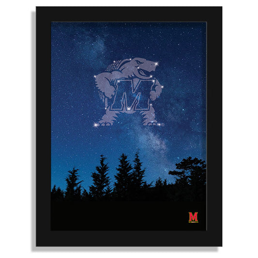 Maryland Terrapins 12" x 16" In The Stars Framed Art Print
