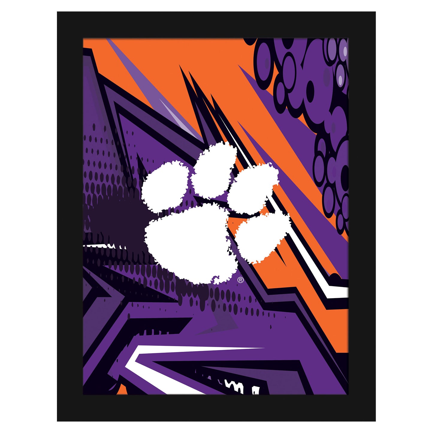 Clemson Tigers 12" x 16" Team Comic Framed Art Print