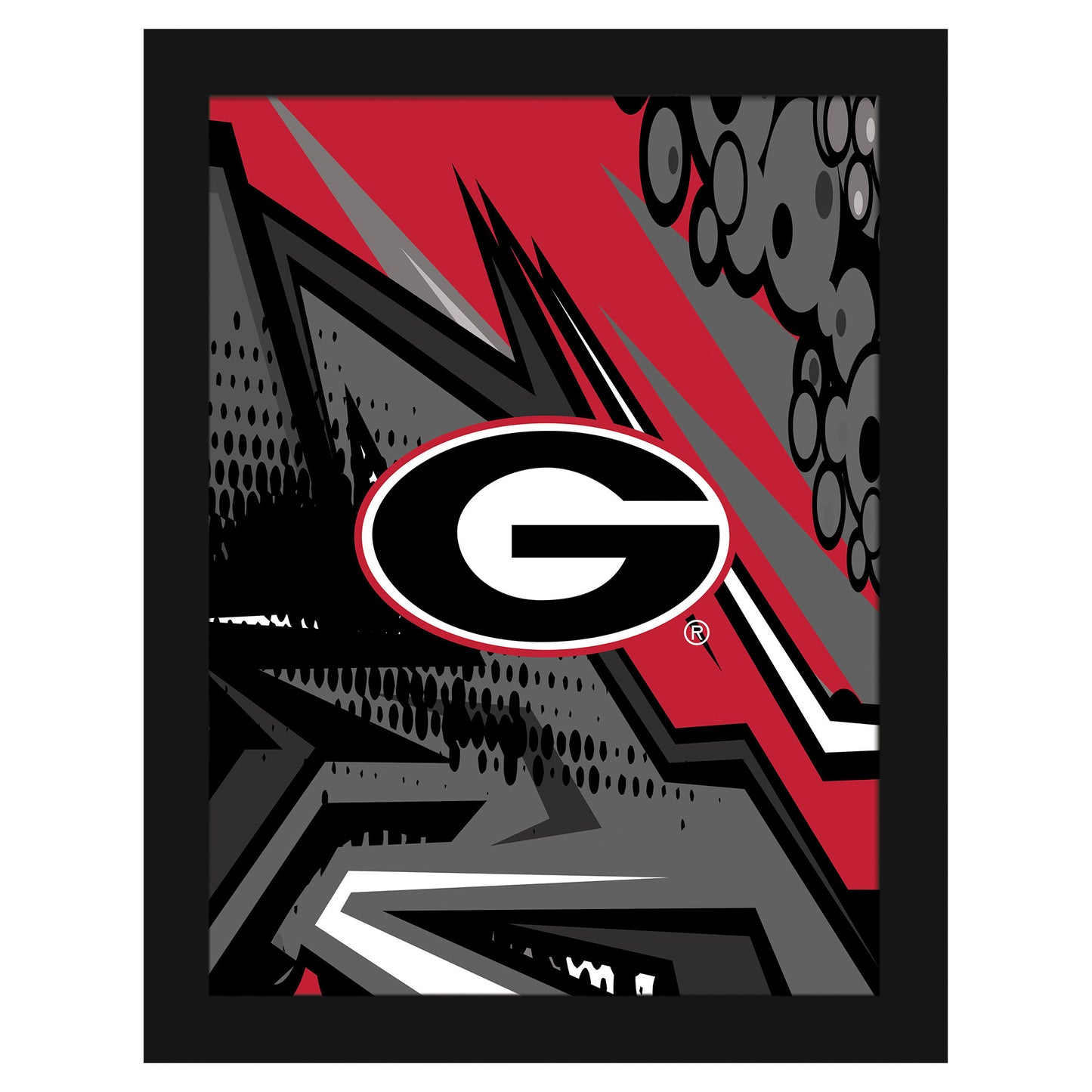 Georgia Bulldogs 12" x 16" Team Comic Framed Art Print
