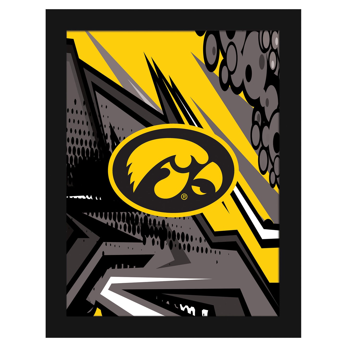 Iowa Hawkeyes 12" x 16" Team Comic Framed Art Print